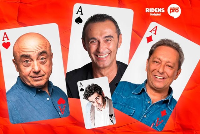 Poker Romagnolo! Sul palco Cevoli, Giacobazzi Pizzocchi, Vasumi